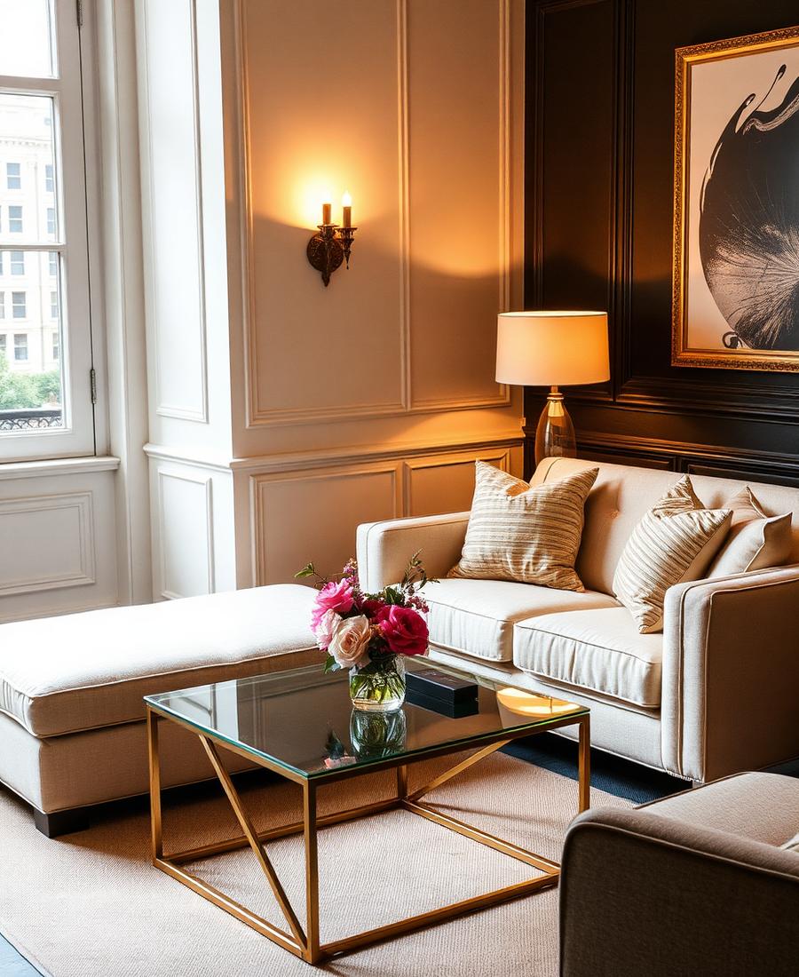 Elegant lounge in a Miss London Collective home